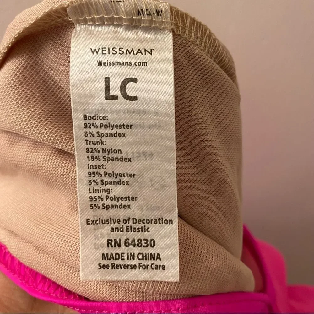 Weissman Dance costume hot pink sassy sequin biketard Bom Bom 11524 Child LC - Picture 8 of 10